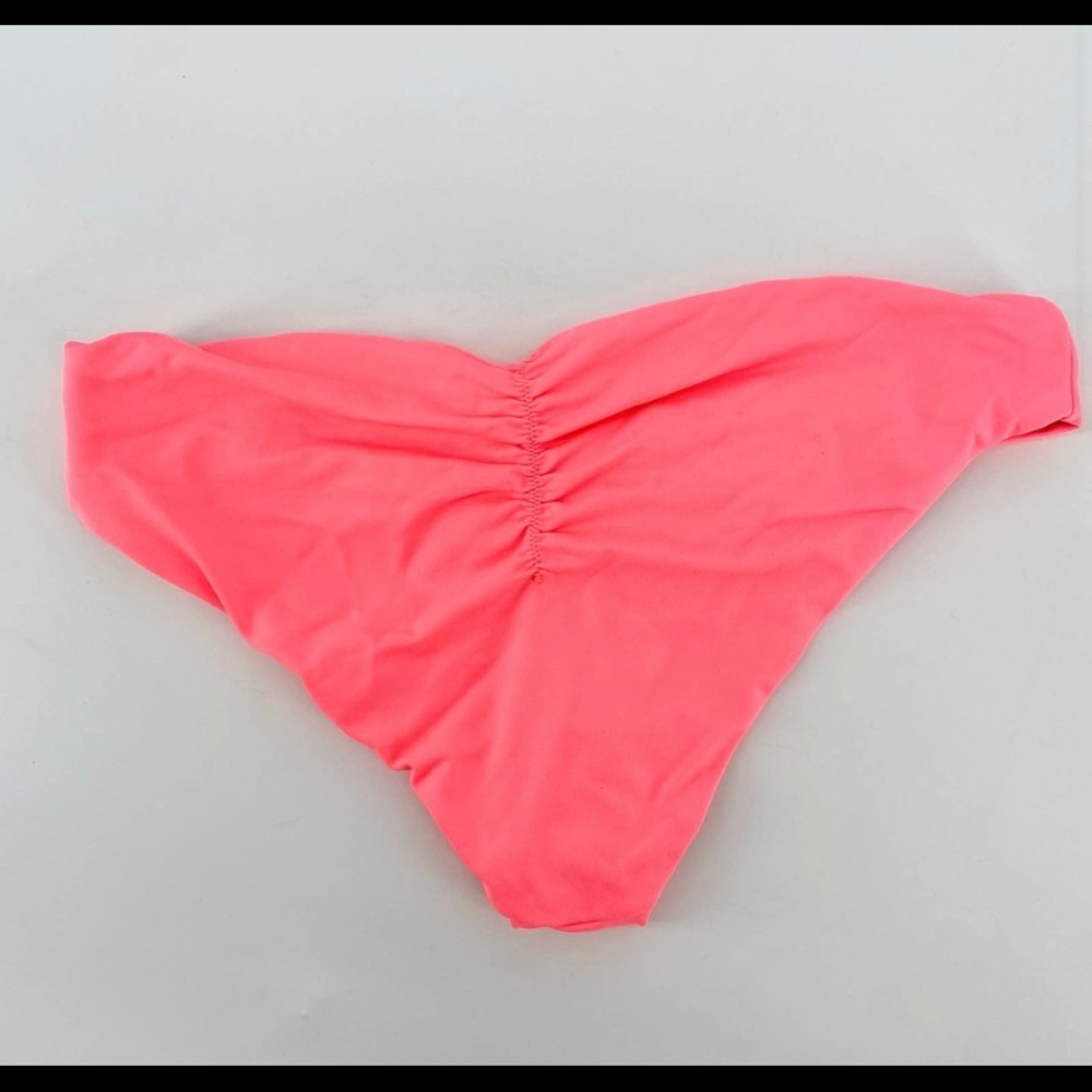 Maaji Floral Ruched Back Reversible Bikini Bottom Swimwear L